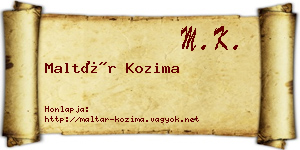 Maltár Kozima névjegykártya